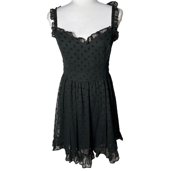 Royal Bones Dresses & Skirts - Royal Bones Daang Goodman Skull Print Dress Black Chiffon Overlay Goth